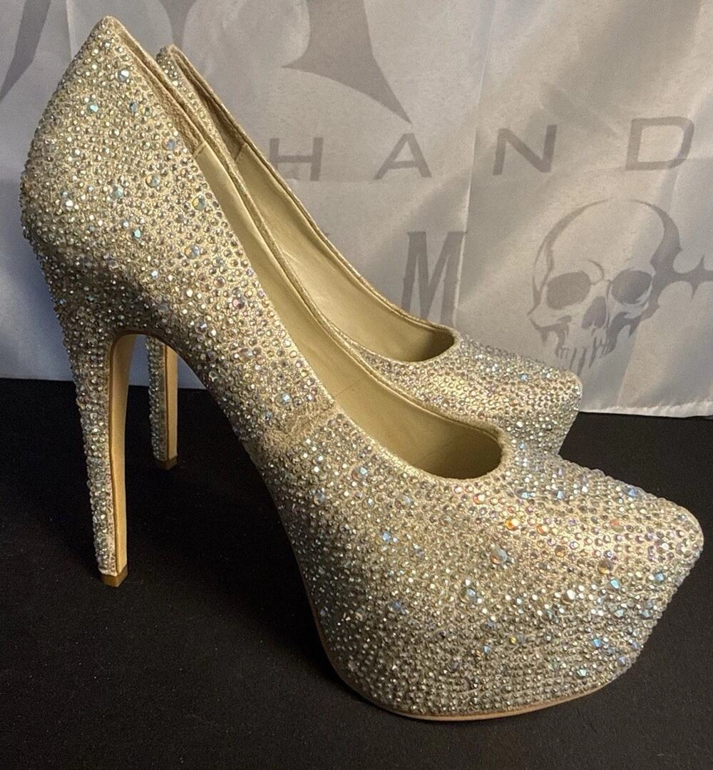 Steve Madden Deeva Rhinestone Platform Pumps Women’s 6.5B